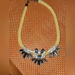 NEW NWOT Fashion To Figure Rhinestone Gemstone On Dark Yellow Rope Chain